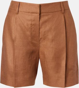 Brunello Cucinelli Shorts in lino a vita media