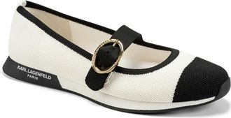 Karl Lagerfeld Manuela Mary Jane Sneaker in Cream/black at Nordstrom, Size 9.5