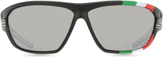 Salice 002 ITA Q NERO/RW BLU Mens Sunglasses Black Size Standard