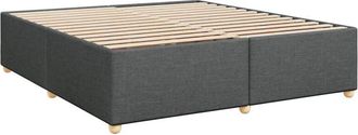 vidaXL Bed Frame without Mattress Dark Grey Super King Fabric Vidaxl