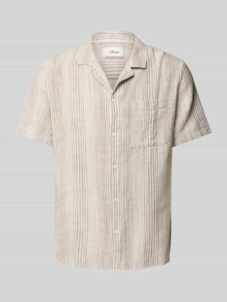s.Oliver Red Label Oversized Freizeithemd aus reiner Baumwolle in Sand, Gr&ouml;&szlig;e XL