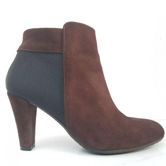 Eric Michael Womens Berlin Ankle Boot In Suede Brown