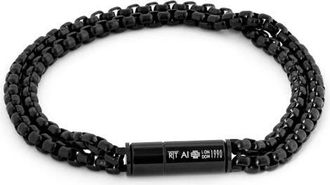 Tateossian Mens Pop Elements Chain Bracelet in Black at Nordstrom, Size Medium