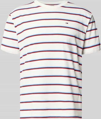 Tommy Jeans Regular Fit T-Shirt aus reiner Baumwolle in Offwhite, Gr&ouml;&szlig;e XXL