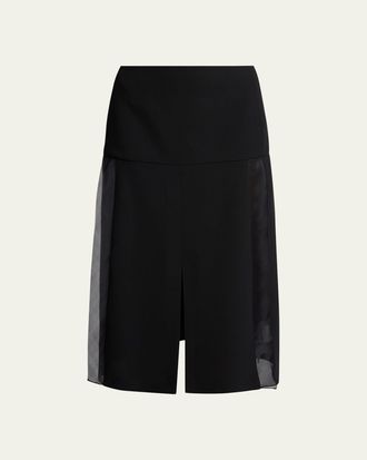 Jil Sander Slit Paneled Midi Skirt