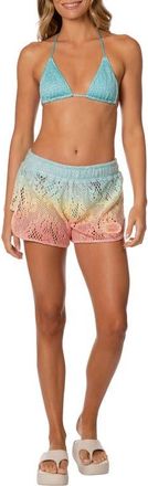 Maaji Pendiente Ryto Cover-Up Shorts in Light/pastel Blue at Nordstrom, Size Medium