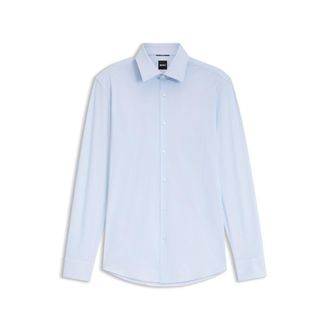 BOSS Slim-fit shirt in printed performance-stretch jersey