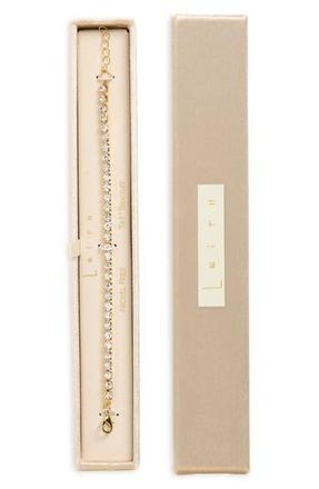 Leith Gradient CZ Tennis Bracelet in Clear- Gold at Nordstrom Rack