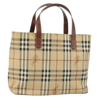 Burberry Pre-owned Handtas - Dames - Vintage Shopper - Beige - ONE Size - Vintage