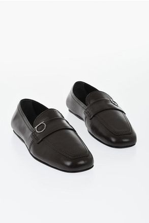 Ferragamo Leather Loafers DEBROS with Leather Sole size 40