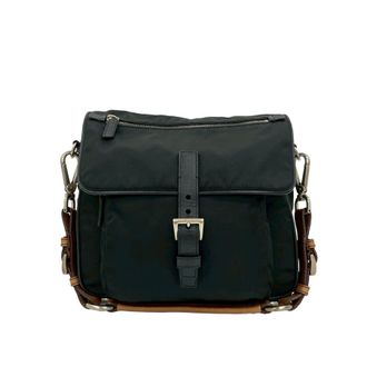 Prada Pre-owned Prada Saffiano Trimmed Tessuto Shoulder Bag Ladies AFXMSM5ZLGVYJ8TV