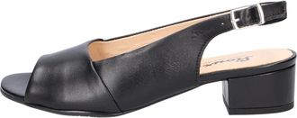 Sioux Sandalen met hoge hak - Dames - Schoenen - Zwart - Maat: 38 EU Leer
