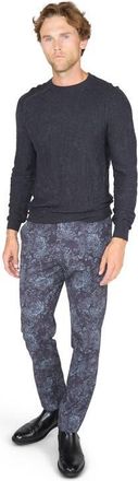 Lords of Harlech Cole Fully Fashioned Merino Wool Crewneck Sweater in Charcoal at Nordstrom, Size Xx-Large