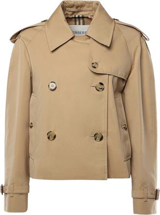 Burberry Cropped Gabardine Trench Jacket