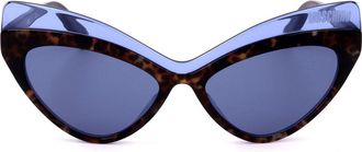 Moschino Double Cat-eye Frame Tinted Sunglasses