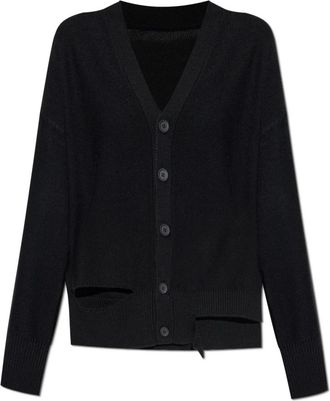 Maison Margiela Vest met wollen afwerking - Dames - Vesten - Zwart - L - Wol - Truien & Vesten
