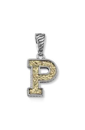 Samuel B. Two-Tone Initial Pendant in Silver/gold P at Nordstrom Rack