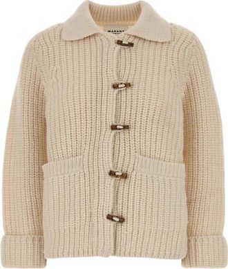 Isabel Marant Delinda Cardigan - Dames - Vesten - Beige - M - Wol - Truien & Vesten