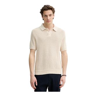 Marc O'Polo Tops, Heren, Beige, S, Katoen, Polo Shirt