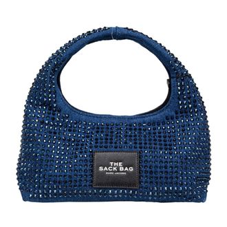 Marc Jacobs Donkere Wassing Denim Handtas met Magnetische Sluiting - Dames - Handtassen - Blauw - ONE Size - Denim - Tassen