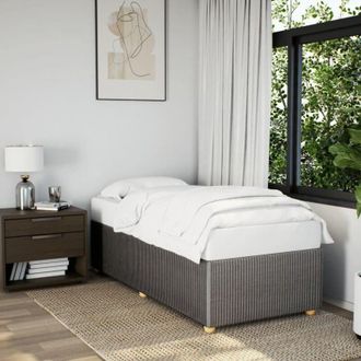 vidaXL Estructura De Cama Sin Colch&oacute;n Tela Taupe 90x200 Cm Vidaxl