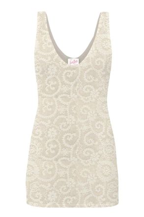 MC2 Saint Barth Tailored Mini Dress with Floral Texture