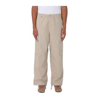 Carhartt Work in Progress Wide Trousers, male, Beige, W33, Relaxed Fit Cotton Twill Utility Cargo Trousers