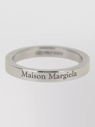 Maison Margiela slim band ring engraved polished design