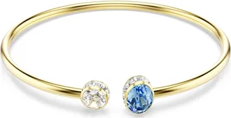 Swarovski Chroma Bangle, Mixed Cuts, Multicolored, 18K Gold Finish