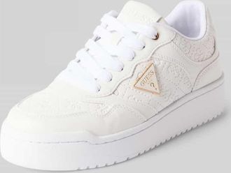 Guess Sneaker mit Label-Patch und -Pr&auml;gung Modell MIRAM6 in Weiss, Gr&ouml;&szlig;e 36