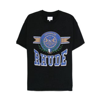 Rhude T Shirt Nero-Uomo