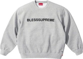 SUPREME x Bless FW23 Week12 Crewneck Logo Sweater Grey SUP-FW23-200