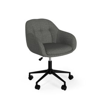 Koketto Home Silla de escritorio acolchada en gris oscuro