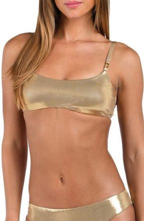 Sunshine 79 Glitz Bralette Bikini Top in Gold at Nordstrom Rack, Size 12