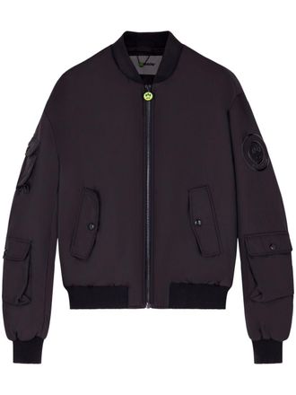 Barrow logo-appliqué bomber jacket - Black