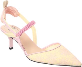 Fendi Fendi Colibri Leather Slingback Pump