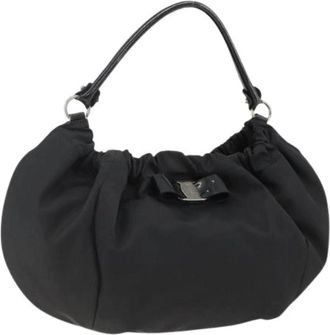 Ferragamo Pre-owned Handtas - Dames - Vintage Schoudertas - Zwart - ONE Size - Nylon - Vintage