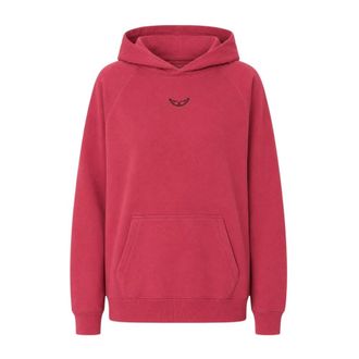 Zadig&Voltaire Georgy Mo Tour Lips Strass Sweatshirt - Dames - Hoodies - Rood - S - Katoen - Hoodies & sweatvesten