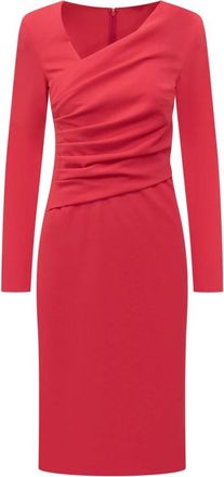 Emporio Armani Milano Stitch Crossover Dress - Dames - Casual kleedjes - Rood - 2XL - Kleedjes