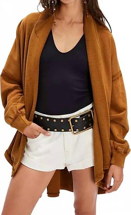 Free People Boothbay Long-Sleeve Sweatshirt In Chai Tea