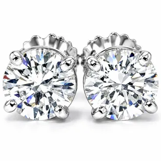 Pompeii3 3/8Ct Lab Grown Diamond Studs 14k White Gold