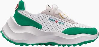 Casablanca Womens Casablanca Atlantis Sneaker White Green Shoes - White/Green - Size: 6.5