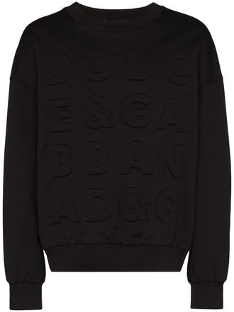 Dolce & Gabbana Sweater met geborduurd logo - Zwart