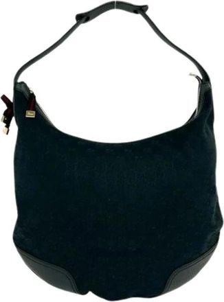 Gucci Pre-owned Canvas gucci-bags - Dames - Vintage Schoudertas - Zwart - ONE Size - Vintage