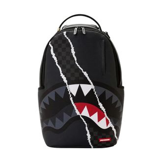 Sprayground Center Rip Revealing Gray Check Backpack - male - SPRAYGROUND - Backpacks - Multicolor - ONE SIZE - Bags