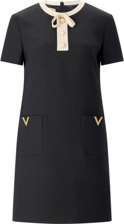 Valentino Short Kleedjes - Dames - Korte kleedjes - Zwart - M - Wol - Kleedjes