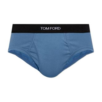Tom Ford Logo Taille Slip - Heren - Onderbroek - Blauw - XL - Katoen - Ondergoed