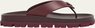 Prada Rubber Thong Slide Sandals