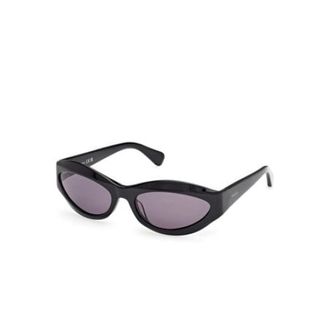 Max & Co. Sunglasses, female, Black, 59 MM, Womens Sunglasses Black Glossy Oval