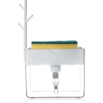 OEM Dispensador De Jab&oacute;n 2 En 1, Dispensador De Jab&oacute;n L&iacute;quido, Dispensador De Detergente, Con Soporte Para Esponja - Crezuo